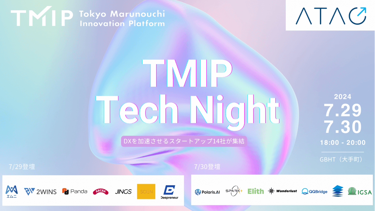 TMIP×先端技術共創機構(ATAC)連携企画 「TMIP Tech Night」